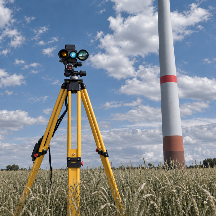 Laser-Messsystem zur Rotorvermessung an einer Windenergieanlage