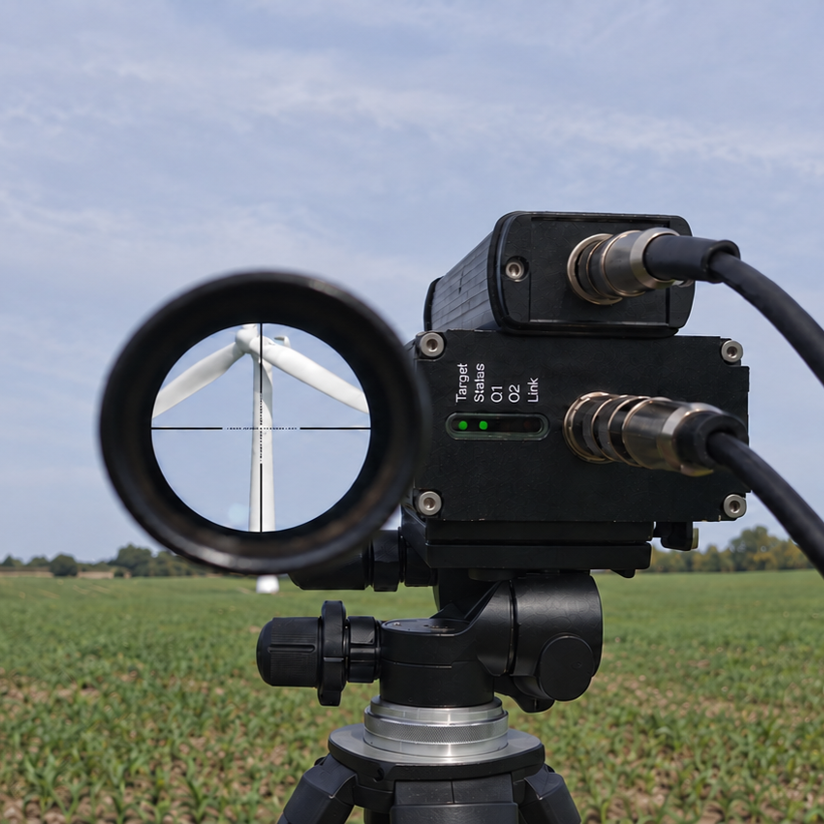 Relative blade angle measurement on a wind turbine